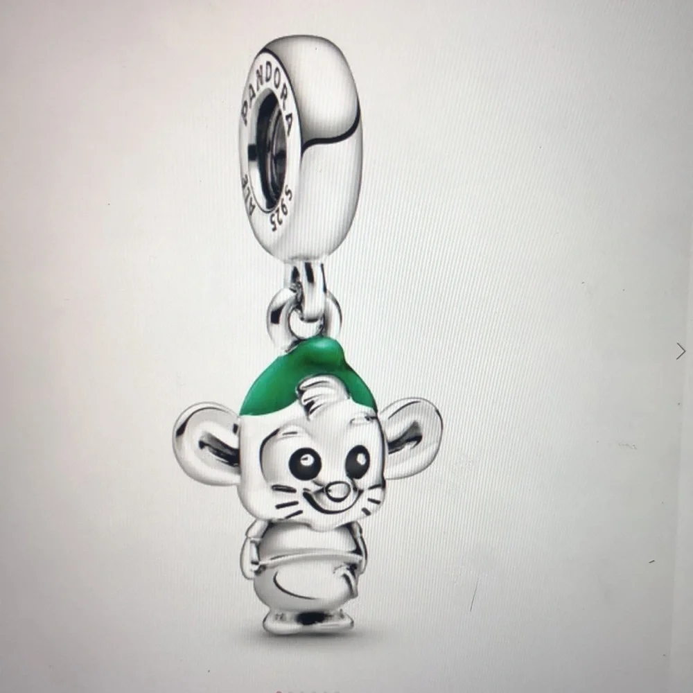 🐭 PANDORA DISNEY CINDERELLA GUS MOUSE  CHARM NECKLACE🐭 - Picture 2 of 15